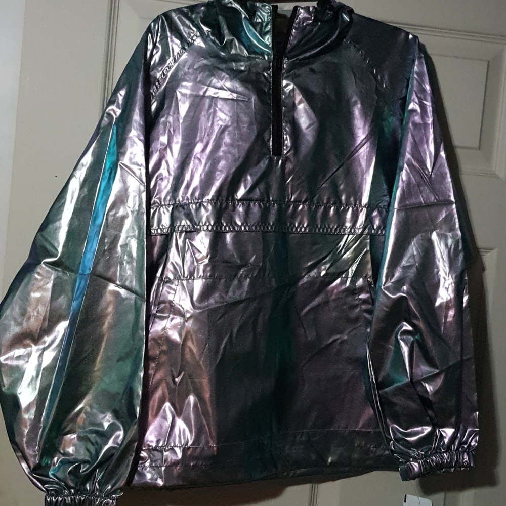 Holo/colorshifting rain jacket